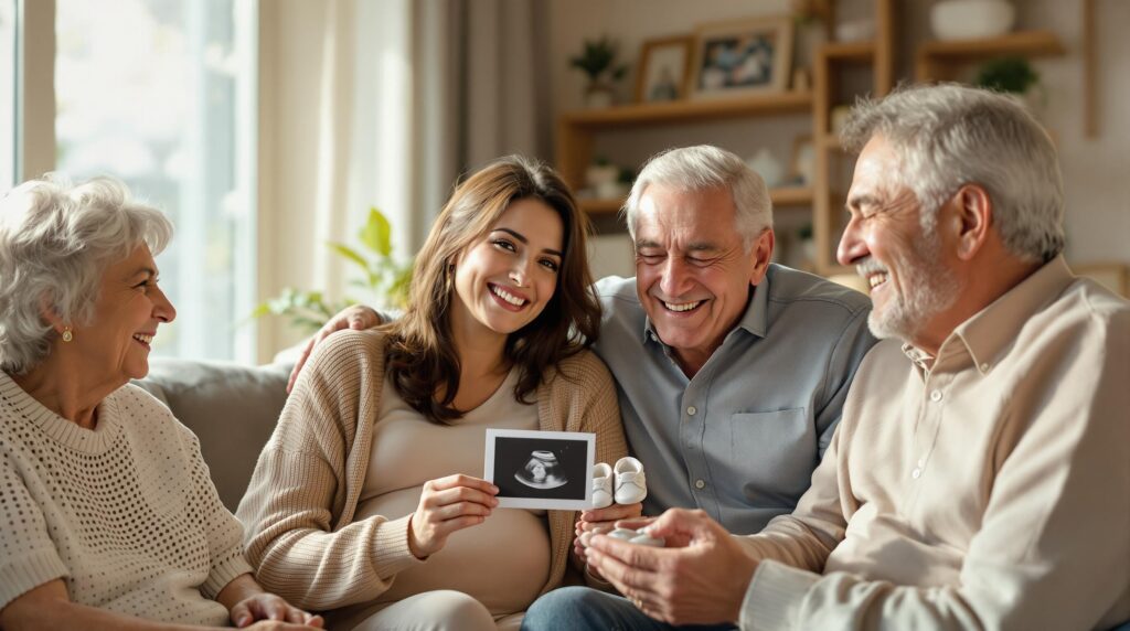annoncer grossesse aux grands parents