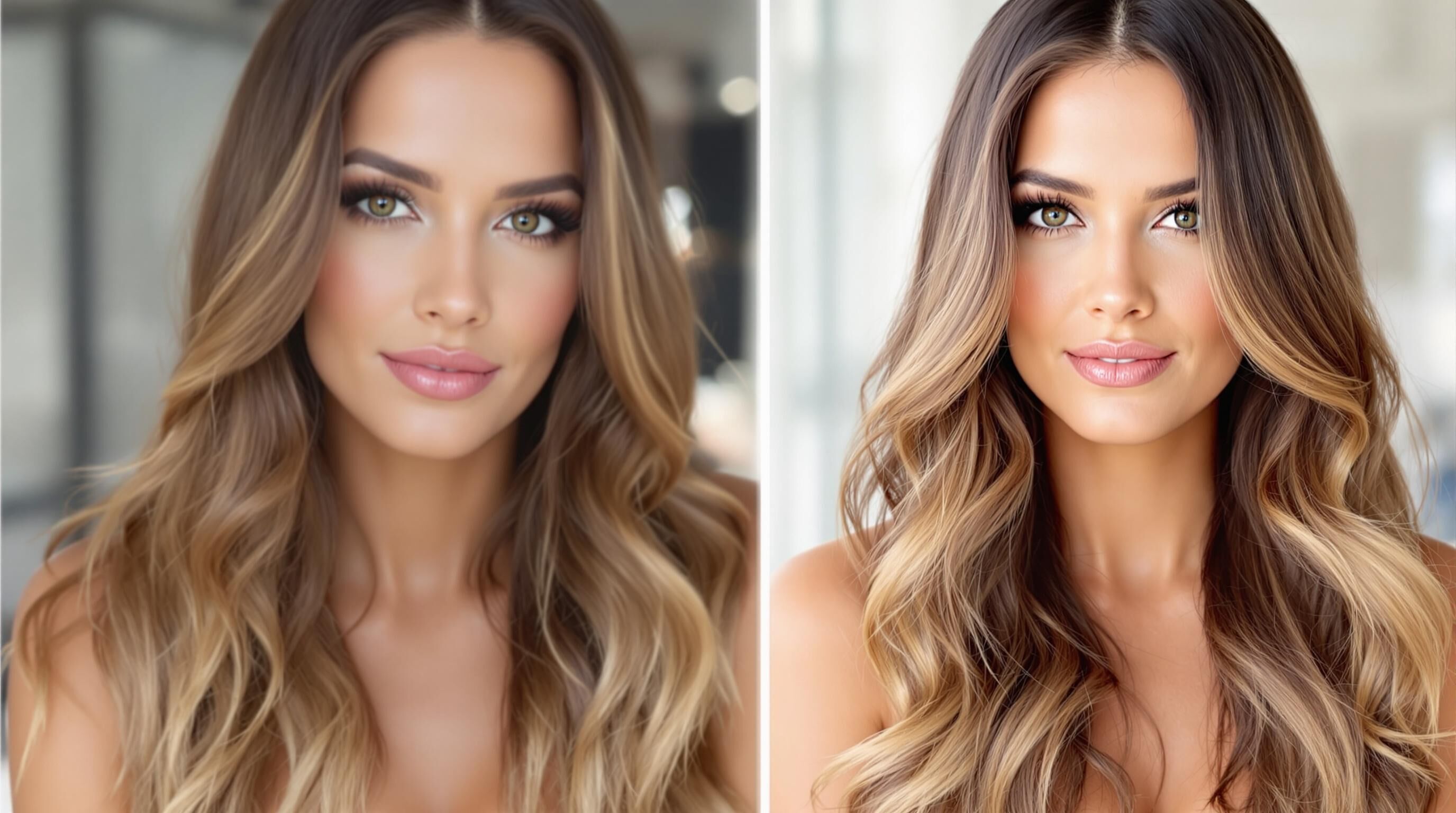 balayage caramel lisse